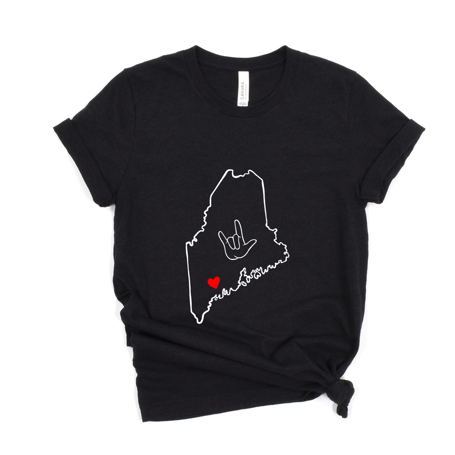 Black T-shirt Short Sleeve Lewiston Strong