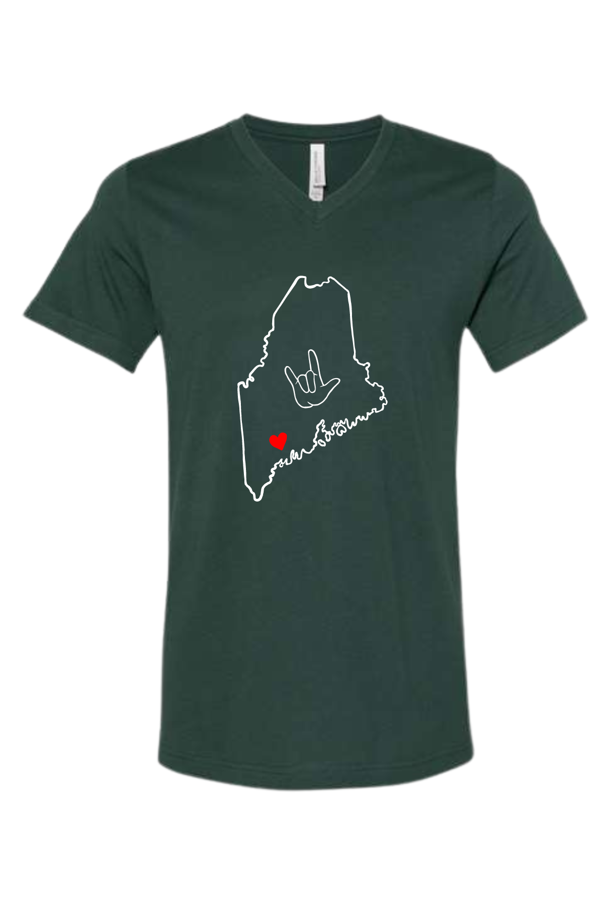 Deaf Maine - V Neck T-Shirt