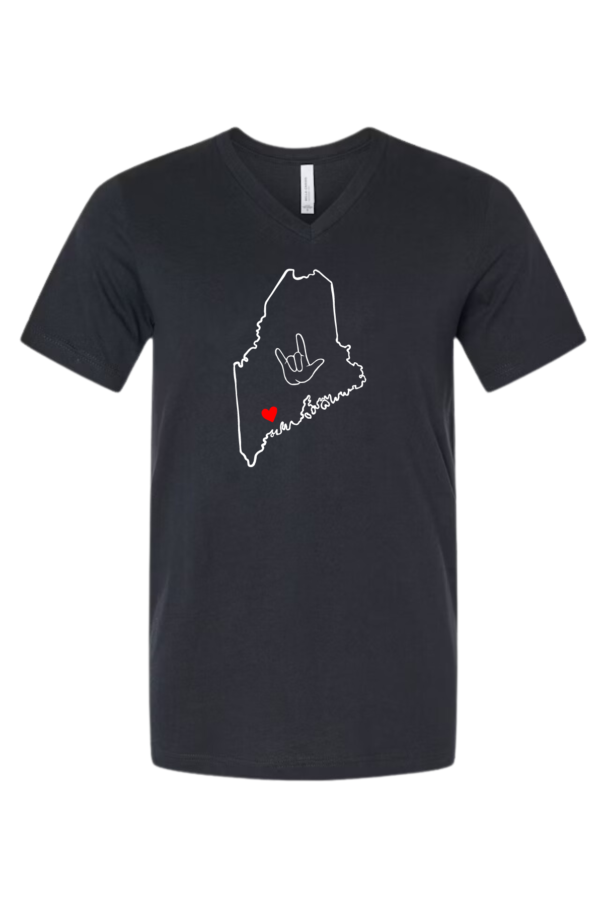 Deaf Maine - V Neck T-Shirt