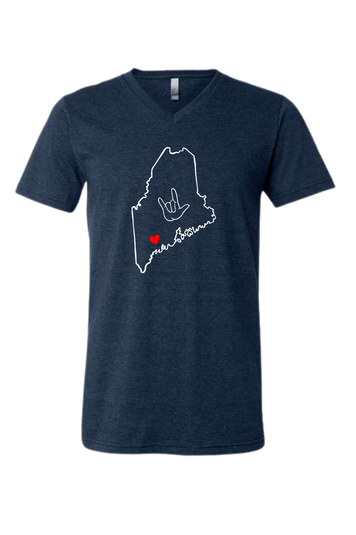 Deaf Maine - V Neck T-Shirt