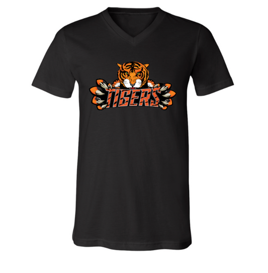 V Neck Vintage Black Tiger ASD Fundraiser